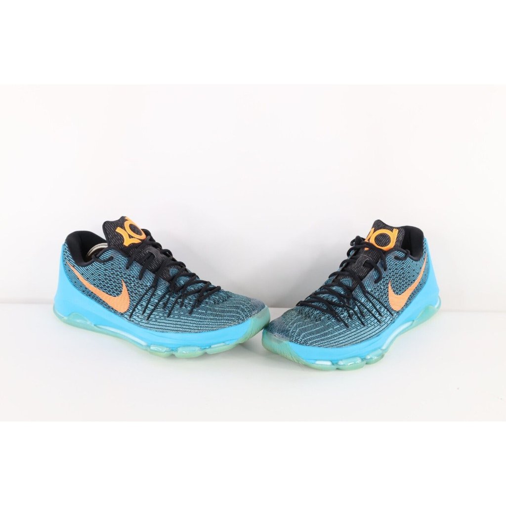 Nike Kd Viii Mens Size 13 Okc Road Game Basketball Sneakers Shoes Blue Orange